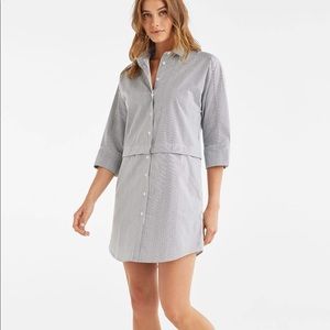 Vetta Capsule Convertible Shirt Dress Striped XS